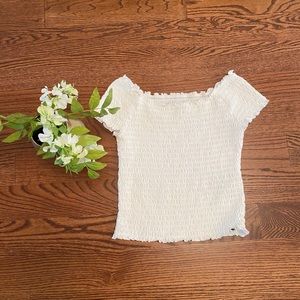 Abercrombie Kids Smocked Off the Shoulder Top